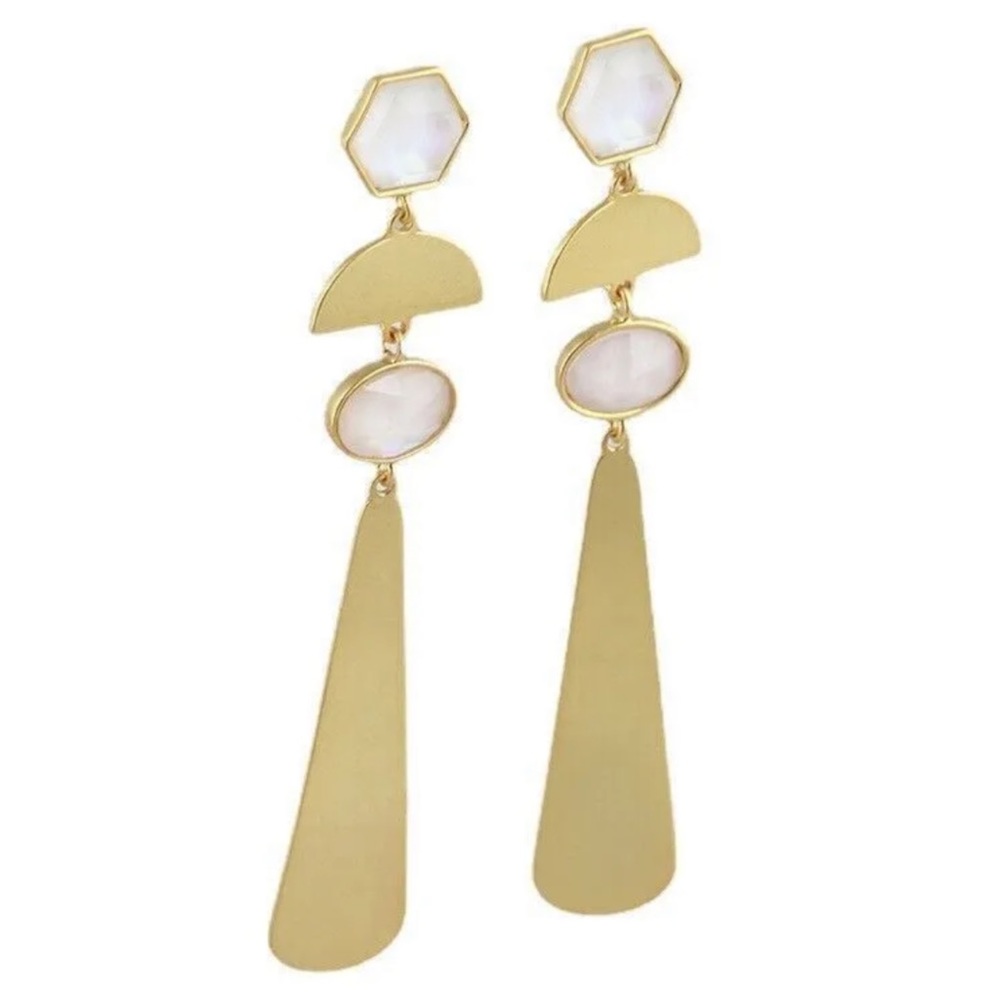 KATE SPADE • Sunshine Stones Semiprecious Stone Geometrical Drop Earrings